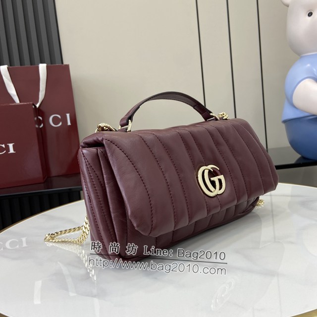 Gucci專櫃古馳最新款Milano系列小號手提包鏈條女包 jh2376型號：806016